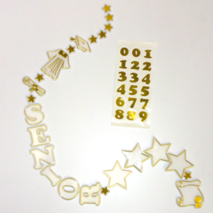 Garland - Class - Senior w/ Date - (20in) - White / Gold