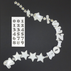 Garland - Class - Senior w/ Date - (20in) - White / Silver