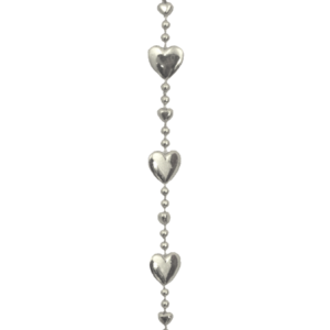 Garland - Heart Small - (9ft) Metallic - Metallic Silver