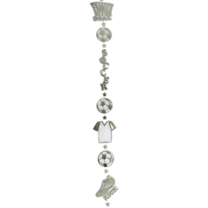 Garland - Soccer Chain 3' - Silver/White