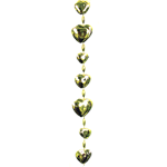 Garland - Heart Double - (9ft) Metallic - Metallic Gold