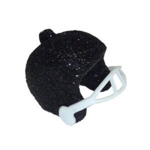 Trinket – Football Helmet – 1.5″ Glitter (6pc) - Black