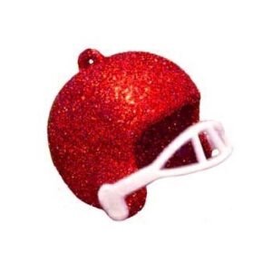 Trinket – Football Helmet – 1.5″ Glitter (6pc) - Red