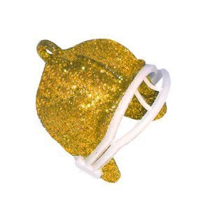 Trinket - Football Helmet - 1" Glitter (6pc) - Gold