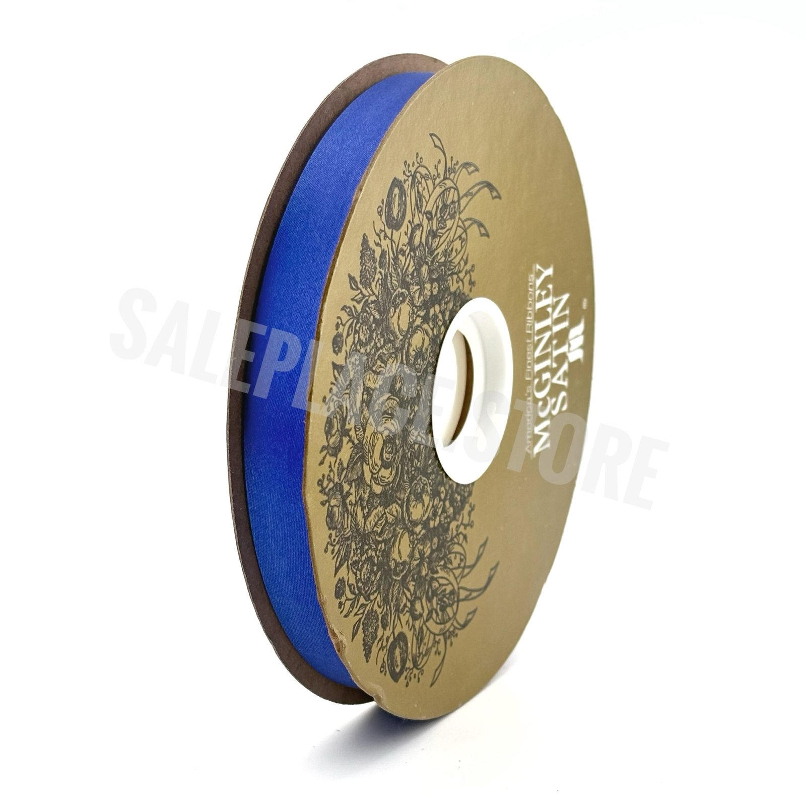 Ribbon - Satin Lustre / Luster (Gold Label) - #3 - 9/16" x 100 yds - Royal Blue