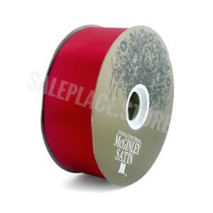 Ribbon - Satin Lustre / Luster (Gold Label) - #16 - 2" x 100 yds - Holiday Red