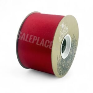Ribbon - Satin Lustre / Luster (Gold Label) - #40 2.5" x 50 yds - Holiday Red