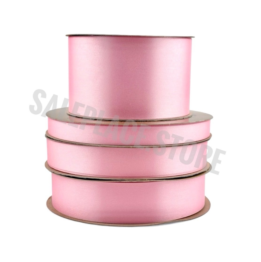 Ribbon - Satin Lustre (Gold Label) - #3 - 9/16" x 100 yds - Pink - Image 2