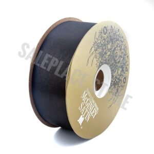 Ribbon - Satin Lustre / Luster (Gold Label) - #16 - 2" x 100 yds - Black