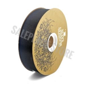 Ribbon - Satin Lustre / Luster (Gold Label) - #9 (1 5/16 inch) x 100 yds - Black