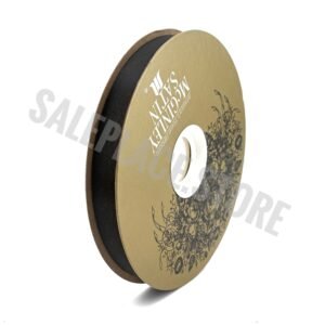 Ribbon - Satin Lustre / Luster (Gold Label) - #3 - 9/16" x 100 yds - Black