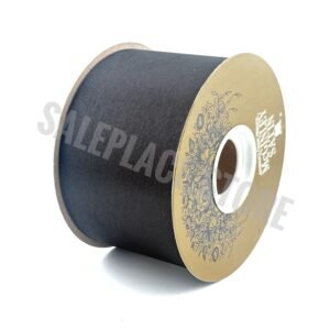 Ribbon - Satin Lustre / Luster (Gold Label) - #40 2.5" x 50 yds - Black