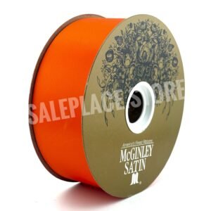Ribbon - Satin Lustre / Luster (Gold Label) - #16 - 2" x 100 yds - Orange (Bright)