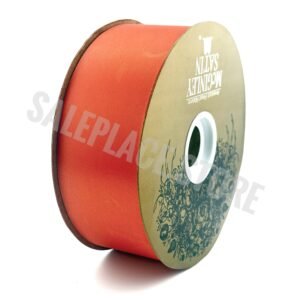 Ribbon - Satin Lustre / Luster (Gold Label) - #16 - 2" x 100 yds - Pumpkin (Darker Orange)