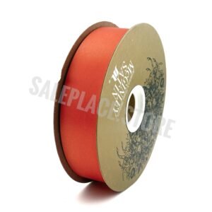 Ribbon - Satin Lustre / Luster (Gold Label) - #9 (1 5/16 inch) x 100 yds - Pumpkin (Darker Orange)