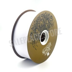 Ribbon - Satin Lustre / Luster (Gold Label) - #16 - 2" x 100 yds - White