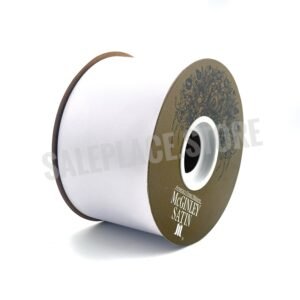Ribbon - Satin Lustre / Luster (Gold Label) - #40 2.5" x 50 yds - White