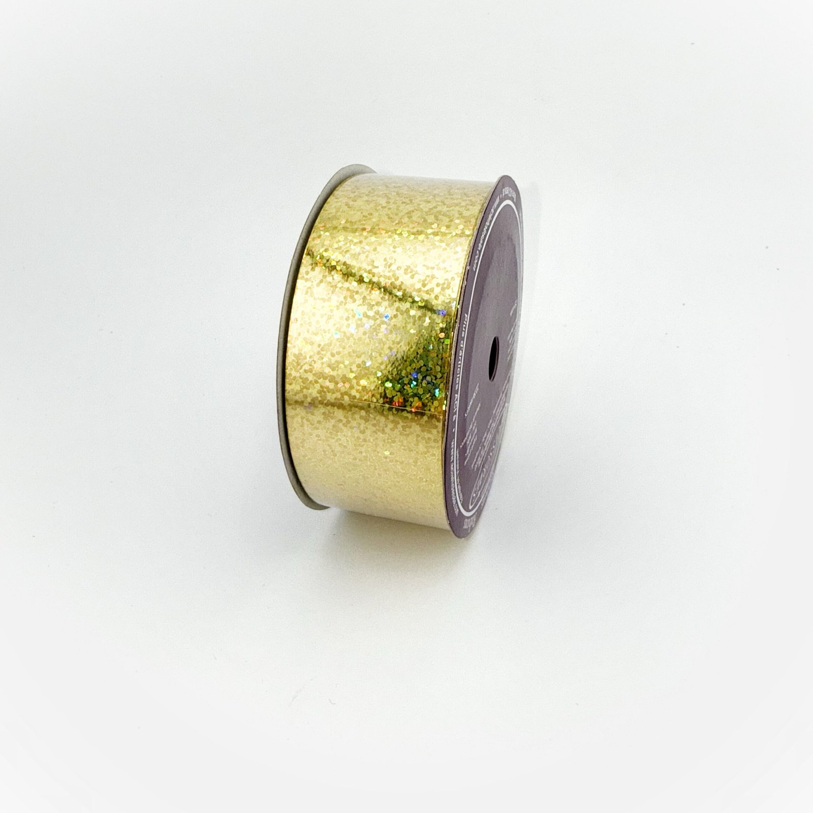 Ribbon - Metallic - Holographic Mylar #9 - 1 5/16" x 25 yds - Gold Hologram