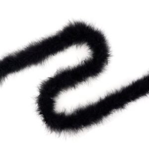 Feathers - Marabou Medium Weight Feather Boa 6ft - Black