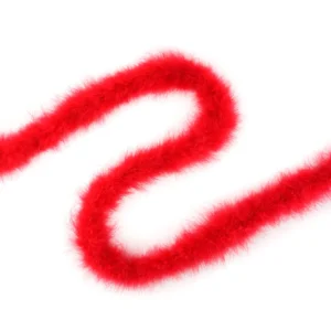 Feathers - Marabou Medium Weight Feather Boa 6ft - Red