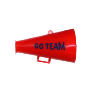 Trinket - Megaphone w/ Go Team - 3D 1.5" - (12pc) - Red / Royal
