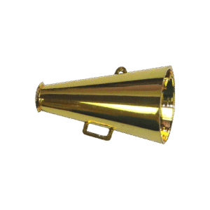 Trinket - Megaphone 3D 1.5 in - Metallic (12pc) - Metallic Gold