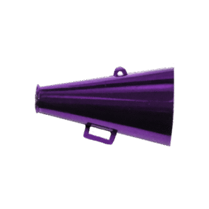 Trinket - Megaphone 3D 1.5 in - Metallic (12pc) - Metallic Purple