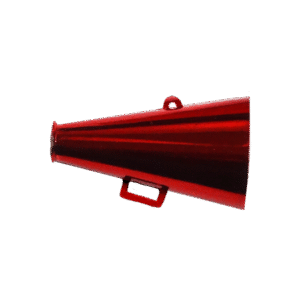 Trinket - Megaphone 3D 1.5 in - Metallic (12pc) - Metallic Red
