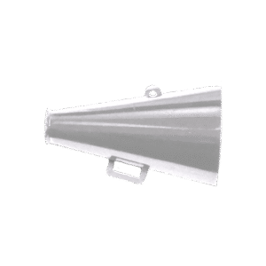 Trinket - Megaphone 3D 1.5 in - Metallic (12pc) - Metallic Silver