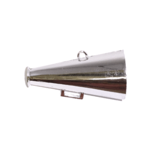 Trinket - Megaphone 3D 2.5 in - Metallic (12pc) - Metallic Silver