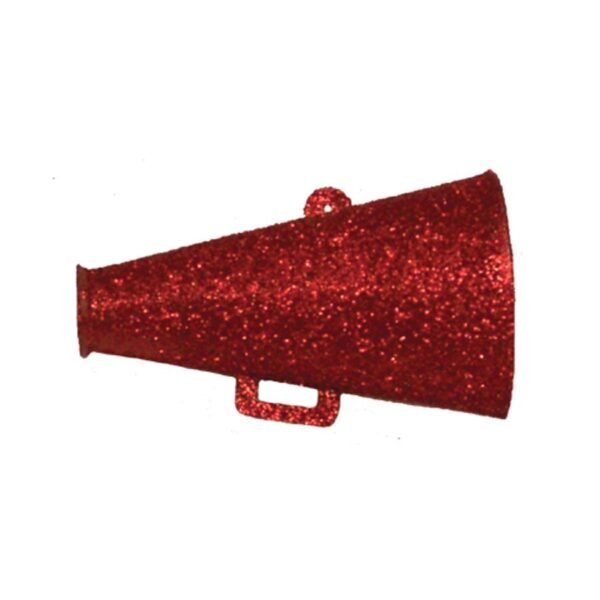 Trinket – Megaphone – 1.75″ Glitter (12pc) - Red