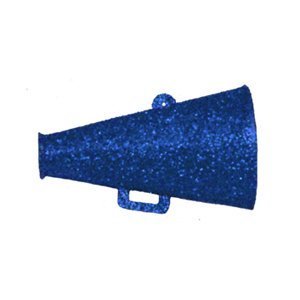 Trinket – Megaphone – 1.75″ Glitter (12pc) - Royal Blue