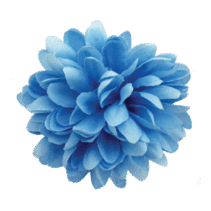 Flower - Mum - 4" Colored Mum 8 layer (12 Pc) - Light Blue