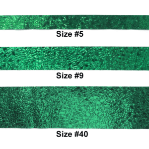 Ribbon - Cracked Ice #5 - 7/8 inch - 25 yards - Metallic Emerald Green
