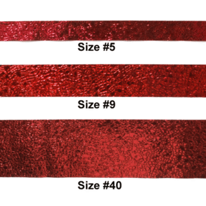 Ribbon - Cracked Ice #40 - 2.5 inch - 25 yards - Metallic Red