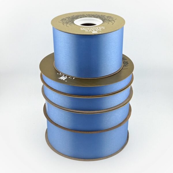 Ribbon - Satin Luster - #3 - 9/16" x 100 yds - Columbia Blue