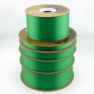 Ribbon - Satin Lustre / Luster (Gold Label) - #3 - 9/16" x 100 yds - Holiday Green (Emerald)