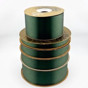Ribbon - Satin Lustre / Luster (Gold Label) - #3 - 9/16" x 100 yds - Hunter Green