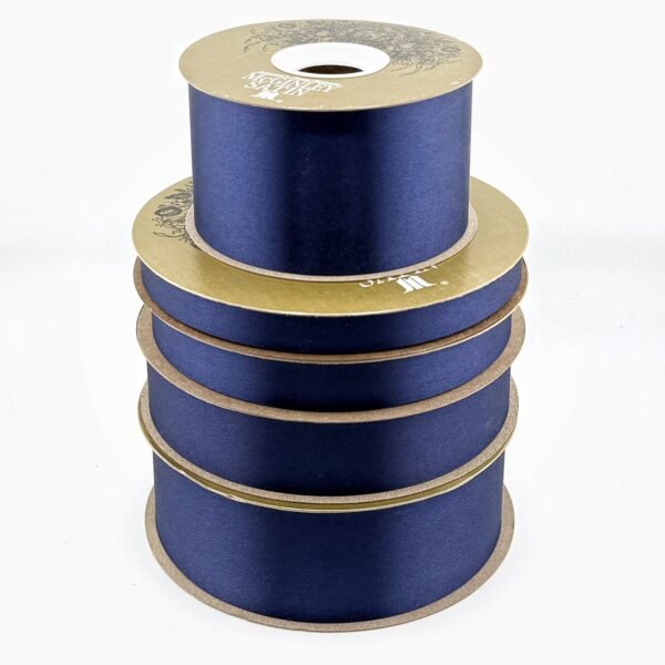 Ribbon - Satin Luster - #16 - 2" x 100 yds - Navy Blue