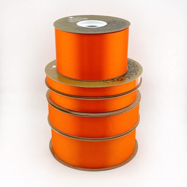 Ribbon - Satin Luster - #5 - 7/8" x 100 yds - Bright Orange
