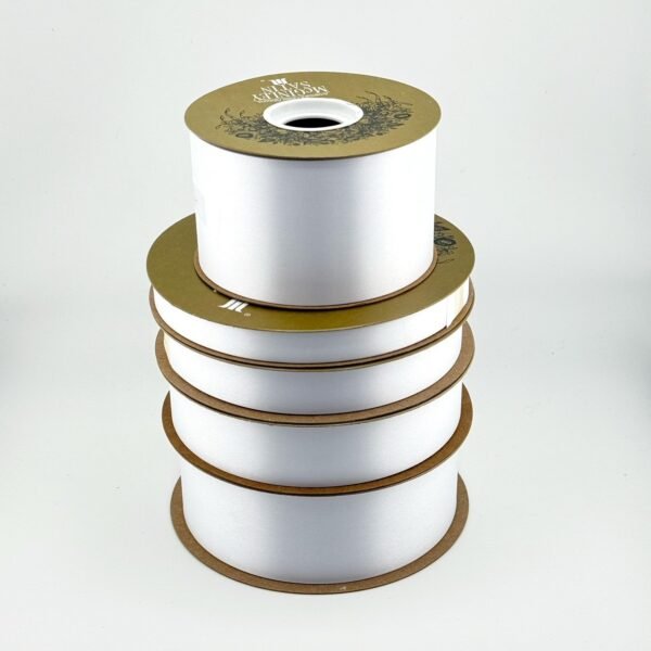 Ribbon - Satin Luster - #5 - 7/8" x 100 yds - White