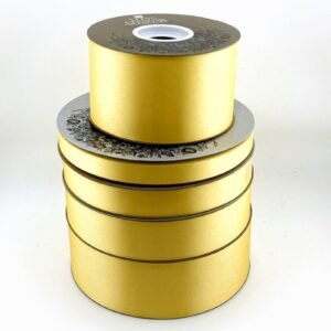 Ribbon - Satin Acetate - #5 - 7/8" x 100 yds - Yellow (Soft)