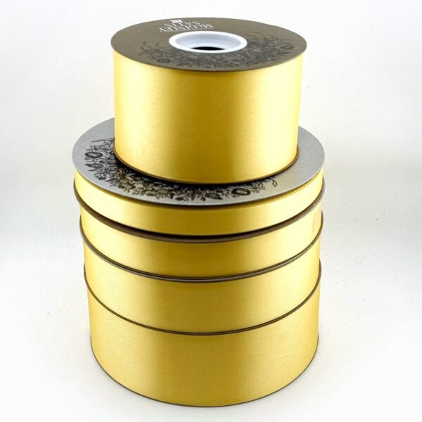 Ribbon - Satin Acetate - #5 - 7/8" x 100 yds - Yellow (Soft)