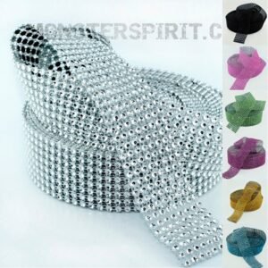 Ribbon - Rhinestone Look Diamond Mesh Ribbon - 1.5" x 5 yards