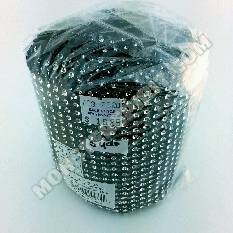Ribbon - "Ocean of Diamonds" - Black - 5 yards