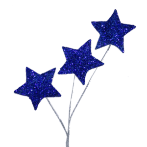 Trinket - Glitter Star Spray - 12pc - Royal Blue