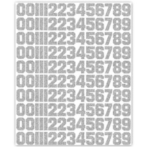 Sticker - Block 1.5" Standard Assorted Number 12"x15" (1 sheet)
