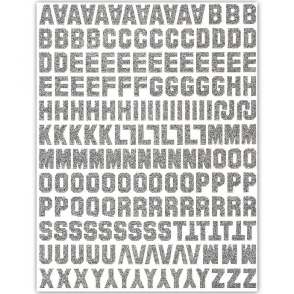 Sticker - Block .75" Midsize Assorted Alpha 8"x10" (1 sheet)