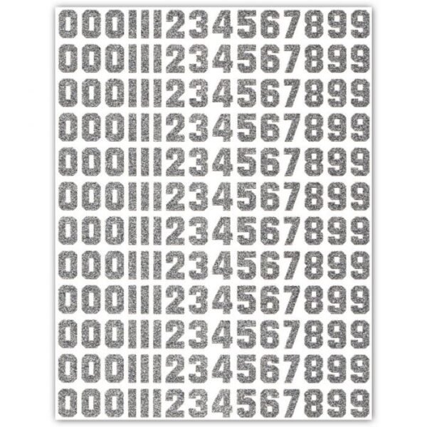 Sticker - Block .75" Midsize Assorted Numbers 8"x10" (1 sheet)