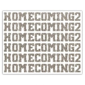 Sticker - Block .5" Petite HOMECOMING2 Sheet 3"x5" (1 sheet)